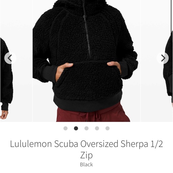 Lululemon scuba oversized Sherpa 1/2 zip black hoodie Sz M/L - Picture 2 of 9